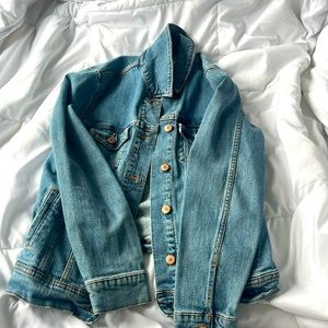 Old navy jean jacket rose gold buttons